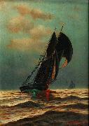 Richard Dey De Ribcowsky Twilight Seascape oil painting on canvas